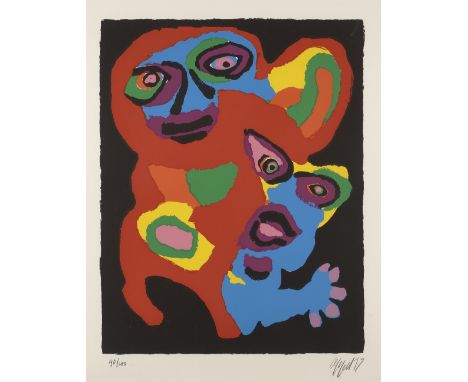 Karel Appel, Dutch 1921-2006, Chien de Face, 1977; lithograph in colours on wove, signed and numbered 40/100 in pencil, sheet