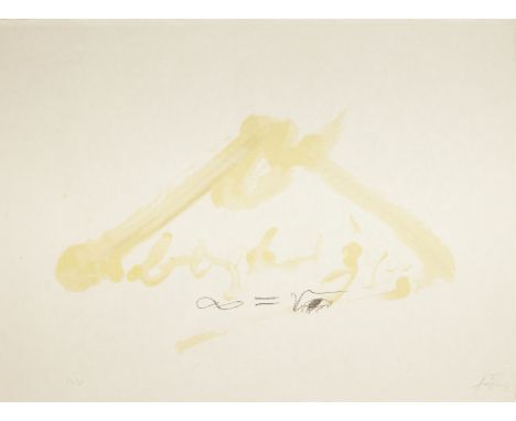 Antoni Tapies, Spanish 1923-2012, En Forme de Montagne, 1980; lithograph in colours on Japanese wove, signed and numbered 32/