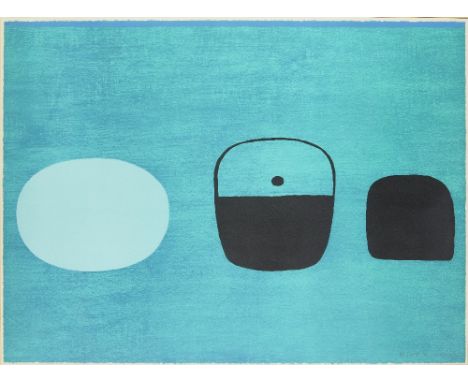 William Scott, British/Irish 1913-1989, Green Predominating, from Summer Suite, 1976; lithograph in colours on wove, signed, 
