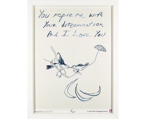 Tracey Emin CBE RA, British b. 1963- Birds, 2012; offset lithographic poster, 80 x 60 cm, (framed) (ARR) Note: This is one of