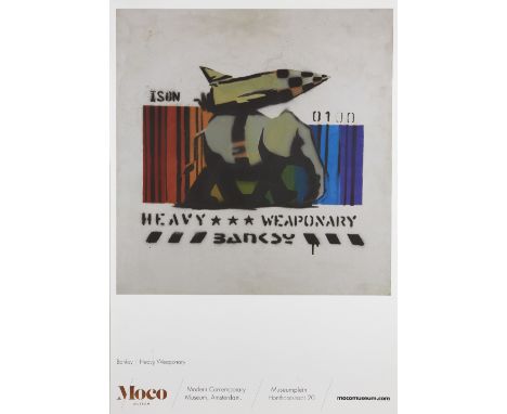 Banksy, British b. 1974- 'Heavy weaponary'; offset lithograph in colours on wove, sheet 84 x 58 cm, (unframed) (ARR) Note: Cr