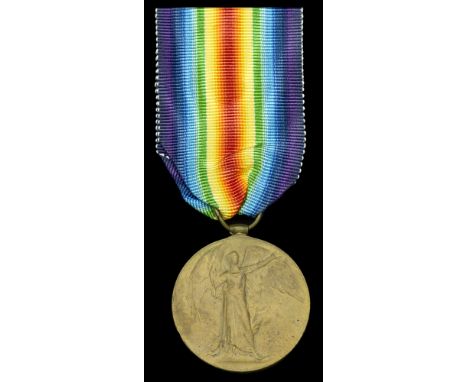 One: Leading Stoker A. le Vack, H.M.S. Active, Royal Navy  Victory Medal 1914-19 (K.2550 A. le Vack. L.Sto. R.N.) nearly very