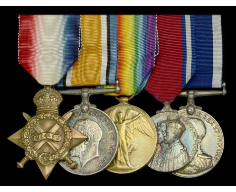 Five: Petty Officer E. R. Dunnett, Royal Navy  1914-15 Star (J. 20169, E. R. Dunnett, A.B., R.N.); British War and Victory Me