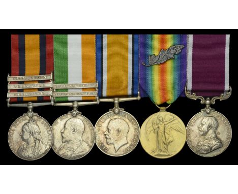 Five: Colour-Sergeant Thomas Goddard, Worcestershire Regiment  Queen’s South Africa 1899-1902, 3 clasps, Cape Colony, Transva