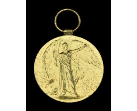 The Victory Medal awarded to Able Seaman J. D. Harness, Royal Navy, who was killed in action when the destroyer Vittoria was 