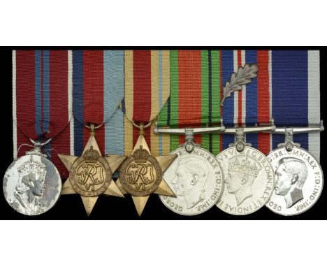 Six: Master at Arms F. J. P. Vincent, Royal Navy, who was Mentioned in Despatches during the Second World War, and whose grou