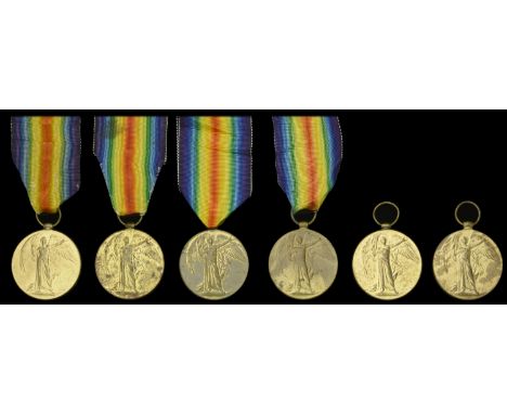 Victory Medal 1914-19 (6) (K-1305 Pte. F. Goodwin R. Fus.; SD-1331 Pte. P. Fuller. R. Suss. R.; 20978 Pte. C. Johnson. Hamps.