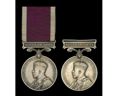Army L.S. & G.C., G.V.R., 3rd issue, Regular Army (2) (7681895 Cpl. R. Grundy. C. of M.P.; 7681526 Cpl. C. W. Lovegrove C. of