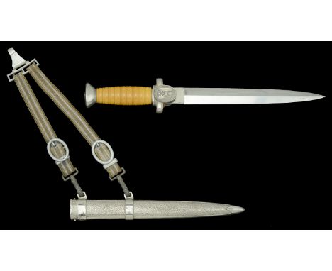 A German Second War Red Cross Officers Dagger with Straps. A nice clean example of the Red Cross officers dagger, blade excel