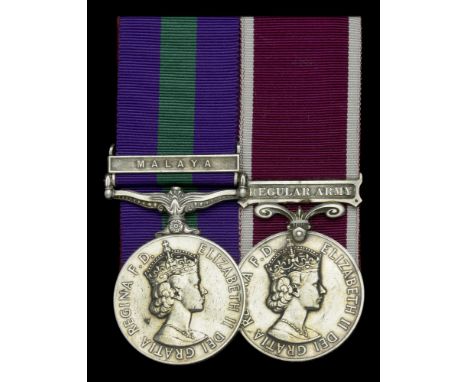 Pair: Staff Sergeant L. P. Harris, Royal Military Police  General Service 1918-62, 1 clasp, Malaya, E.II.R. (22248941 Sgt. L.