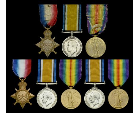 Three: Pioneer W. K. Hobbs, Royal Engineers 1914-15 Star (86752 Pnr: W. K. Hobbs. R.E.); British War and Victory Medals (8675
