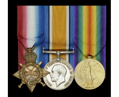 Three: Stoker First Class H. Waters, H.M.S. Lion, Royal Navy  1914-15 Star (SS.111009 H. Waters. Sto.1, R.N.); British War an