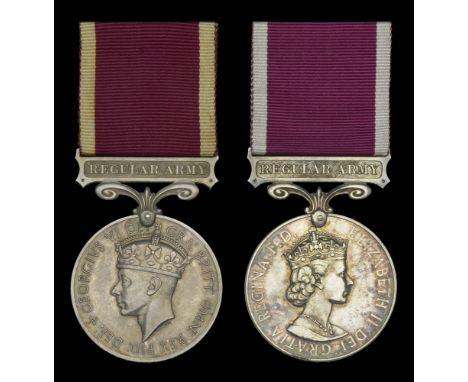 Army L.S. & G.C. (2), G.VI.R., 2nd issue, Regular Army (6841653 Sjt. G. S. Hobby. R.M.P.); E.II.R., 2nd issue, Regular Army (