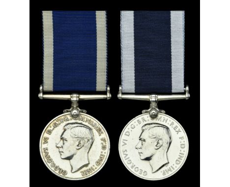 Royal Navy L.S. & G.C., G.VI.R., 1st issue (2) (M.37868 W. J. T. Wickett. S.C.P.O. H.M.S. Defiance.; KX.94113 G. R. G. Hardin