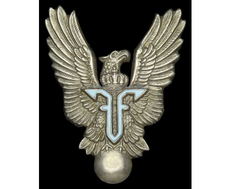 Romania, Kingdom, Aviation Corps Military Pilot’s Badge, a fine quality Great War silver badge, the Royal cipher in blue enam