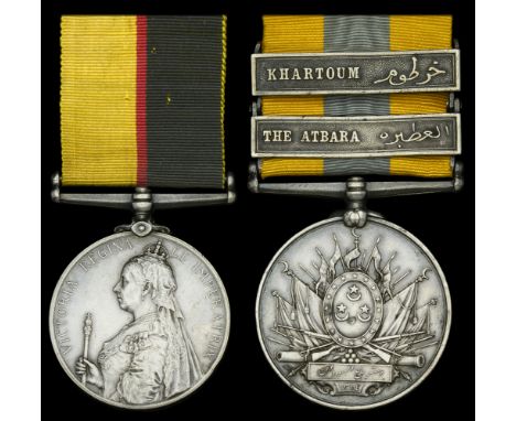 Pair: Private William Cranage, Royal Warwickshire Regiment  Queen’s Sudan 1896-98 (3841 Pte. W. Cranage. 1/R. War: R.); Khedi