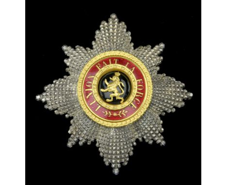 Belgium, Kingdom, Order of Leopold, Knight Grand Cross Star, Civil Division, by J. Fonson, Brussels, 84mm, silver, gilt, and 