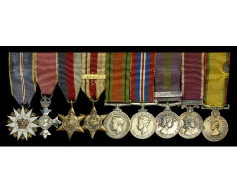 An unattributed M.B.E. group of nine miniature dress medals  Malaysia, Federation, Most Distinguished Order of the Defender o