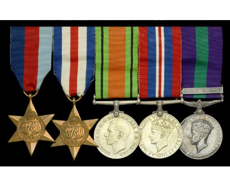 Five: Captain K. E. Baseley, Royal Engineers  1939-45 Star; France and Germany Star; Defence and War Medals 1939-45; General 