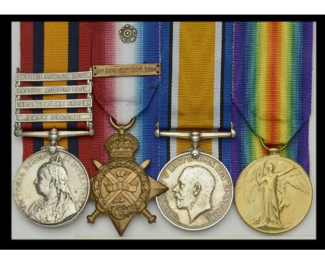 Four: Lance-Sergeant P. E. Quigley, Worcestershire Regiment  Queen’s South Africa 1899-1902, 4 clasps, Cape Colony, Orange Fr