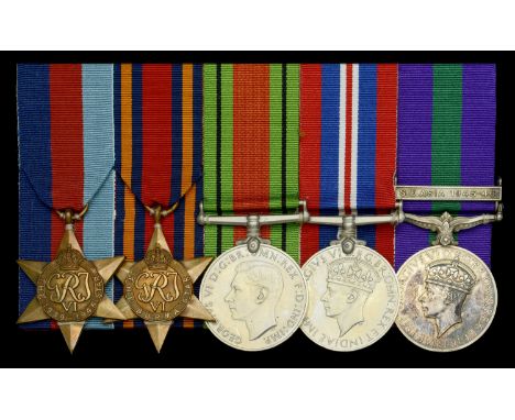 Five: Major G. Trubridge, 3/1st Gurkha Rifles, Indian Army  1939-45 Star; Burma Star; Defence and War Medals 1939-45; General