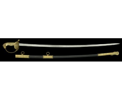 A German Second War Kriegsmarine Officers Sword. The Kriegsmarine officers sword was available in private purchase form as we