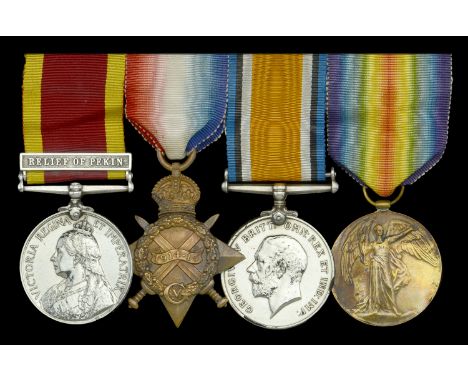 Four: Leading Seaman C. T. Hood, Royal Navy, who was killed in action when the cruiser H.M.S. Hogue was torpedoed and sunk, a