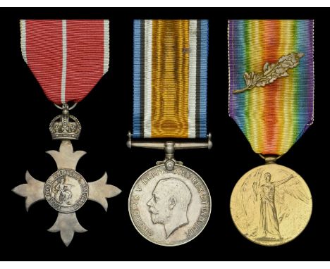 A Great War ‘Italian Theatre’ M.B.E. group of three awarded to Captain J. E. Mackay, Sussex Yeomanry, attached Remount Depart