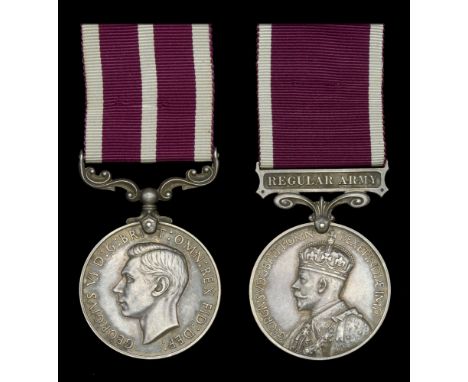 Pair: Sergeant C. Marsden, Corps of Military Police  Army Meritorious Service Medal, G.VI.R., 3rd issue (2866928 Sjt. C. Mars