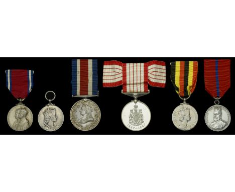 Jubilee 1935, unnamed as issued; Coronation 1953, unnamed as issued; Canadian Army, Navy, & Colonial Forces Veterans Medal 19