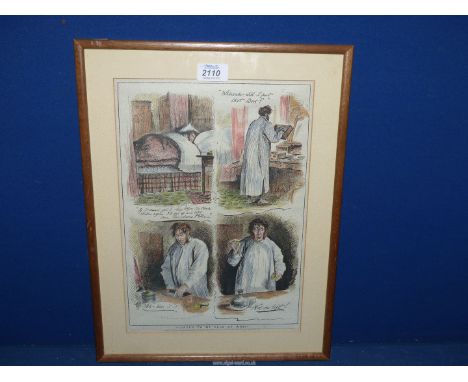 A framed and mounted print titled "Listen to my Tale of woe! " Printed at Mill ford lane by Edward Joseph Mansfield. 13 1/2" 