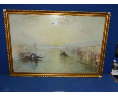 A J. M. W. Turner Print of Venice harbour.