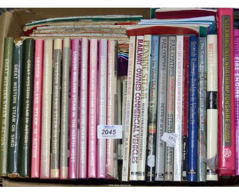 A box of Railway related books to include London Midland Steam, Fire Engine, British Railway Bridges and Viaducts, etc.