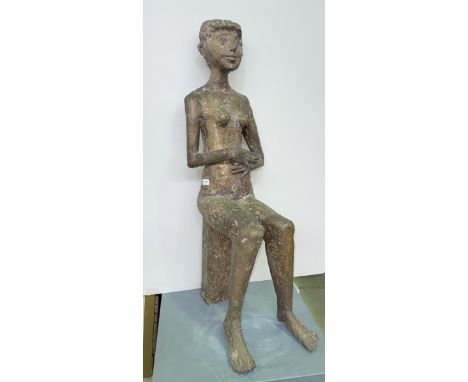 Kleinhans, Bernhard, 1926 Sendenhorst - 2004 ebenda: Bronze "Schwangere" 111cmsign. Kleinhans - Aus einem Guss von 5 Exemplar