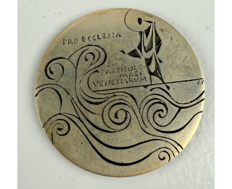 Koenig, Fritz, 1924 Würzburg -  2017 Ganslberg bei Landshut: Medaille St. Bartolomaei VenedigDarstellung auf der Vorderseite 
