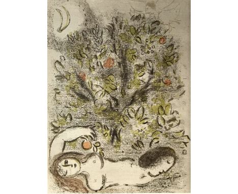 Chagall, Marc, 1887 Peskowatik-1985 Saint-Paul-de-Vence: "Baum der Erkenntnis"Farblithographie, 35,5x26,5cm, hinter Glas gera