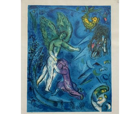 Chagall, Marc, 1887 Peskowatik-1985 Saint-Paul-de-Vence: "La lutte de Jacob et de l'ange" (Jakobs Kampf mit dem Engel), 1967F