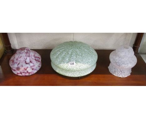 3 glass lamp shades