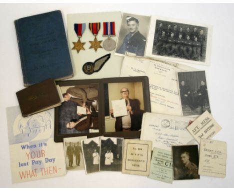 WW2 Royal Air Force Medals, Log Book and Paperwork Grouping to Bomb Aimer R H Weldrake 358 Squadron RCAF, Special Duties Squa