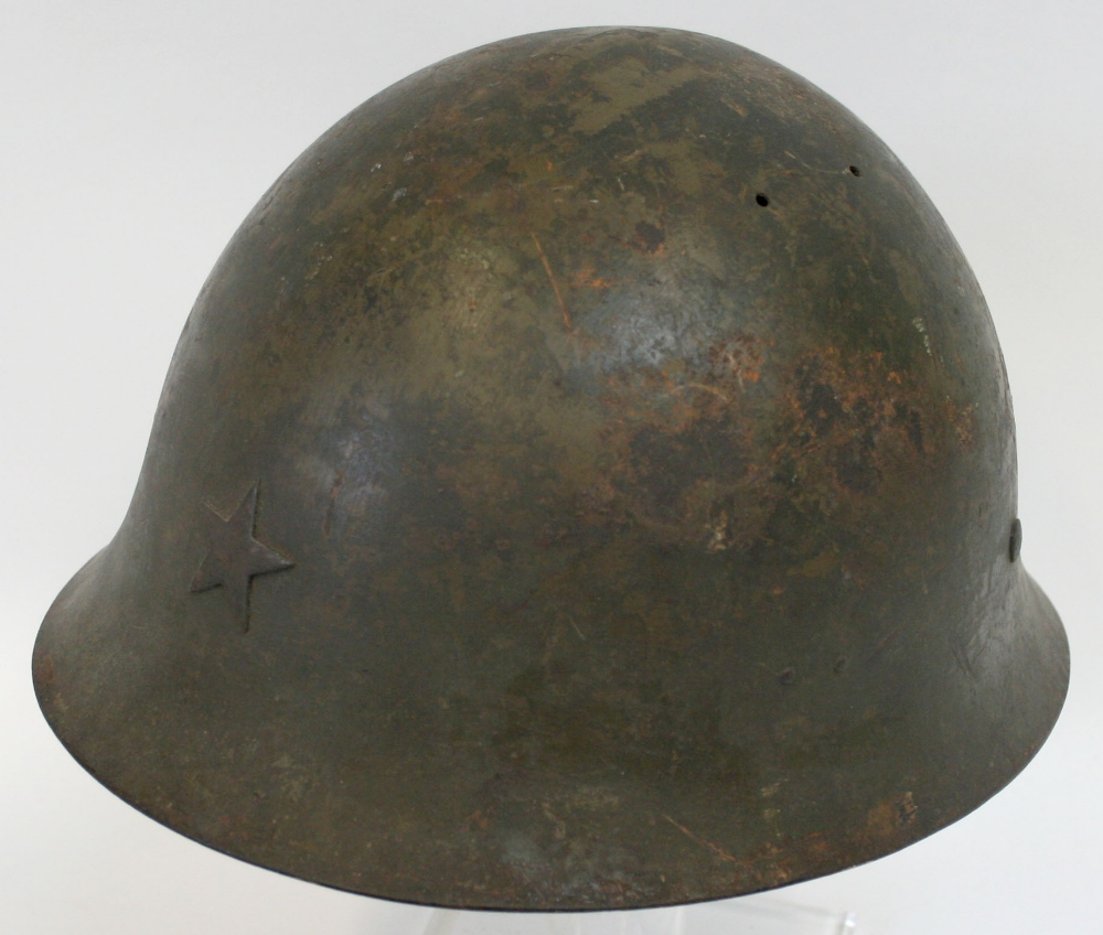 WW2 Japanese Army Type 90 Steel Combat Helmet complete with much of the ...