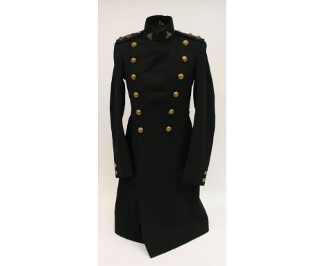South Wales Borderers Frock Coat Attributed to Captain C K Steward DSO MC, frock coat of blue cloth with bullion collar badge