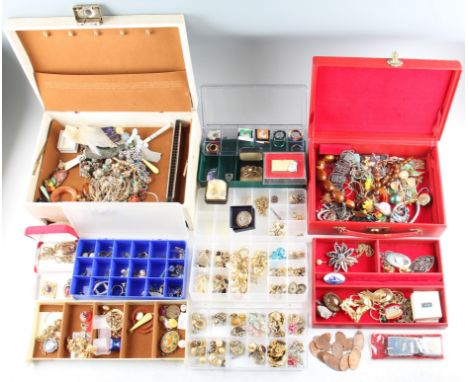 A lot to include various costume jewellery, three lighters, a harmonica etc.