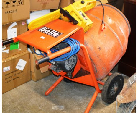 BELLE CEMENT MIXER &amp; ELECTRIC CHAINSAW     