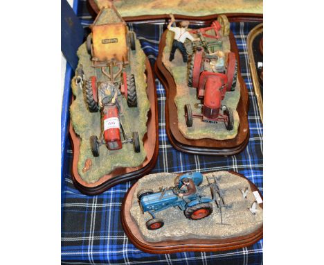 3 VARIOUS BORDER FINE ARTS TRACTOR ORNAMENTS     