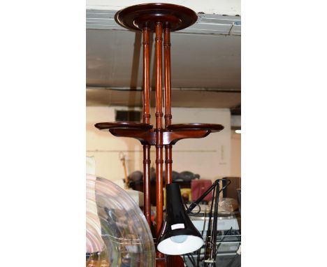 VINTAGE ANGLE POISE DESK LAMP &amp; MAHOGANY PLANT STAND     