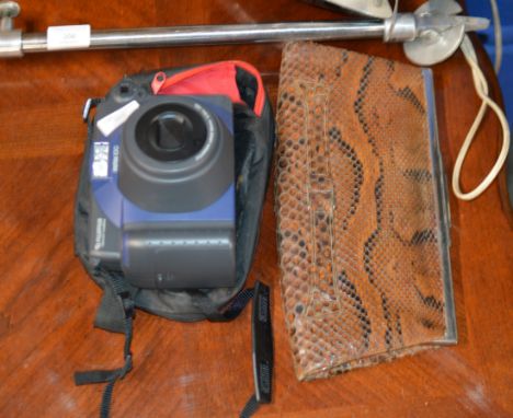 VINTAGE SNAKE SKIN PURSE &amp; FUJIFILM CAMERA     