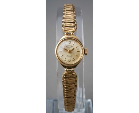 9ct gold Rotary ladies watch, gross weight 15.2