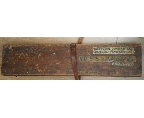 WWI: an A W. Ottoway high altitude telescope for high angle gun., no 1481 Pat No G 330Y in wooden case