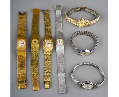 Collection of seven ladies vintage watches to include Timex