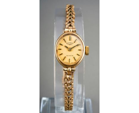 Ladies 9 ct gold Rotary wrist watch in box, gross weight 10g